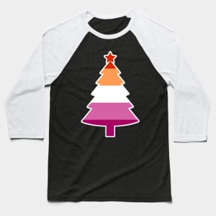 Christmas Tree LGBT Flag Lesbian PRIDE Baseball T-Shirt